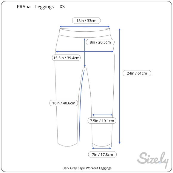 PRAna | Dark Gray Workout Capri Leggings Size XS - Picture 14 of 14